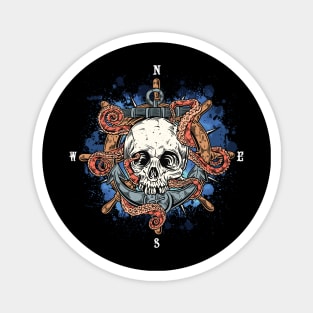Pirate Boating Captain Compass Anchor Magnet